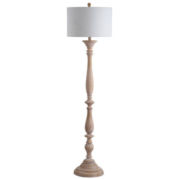 Trisha 61.5" Resin Spindle LED Floor Lamp - JONATHAN Y
